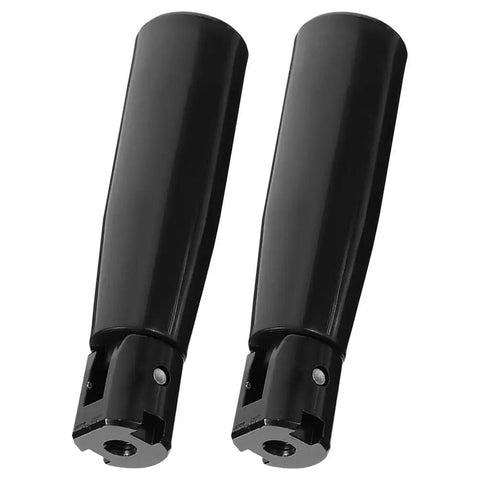 Two black Foldable 2.55 Inch Crank Handle With Revolving Grip, Compact Handwheel for tool and machine operations, 2 pack