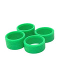 Green RC Car Tire Skin Color Kit For 22mm And 22.5mm Wheels With Real Tread Pattern Tire Film shown in a set of four.