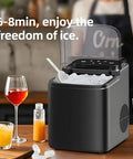 Countertop Nugget Ice Maker Makes Sweet Soft Chewable Bullet Ice Super Fast with Self Cleaning System and Non Slip Pads for Kitchens Bars Parties plus Portable Design fits any Spot like a Glove in black finish