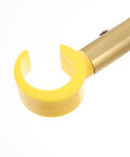 Close-up of yellow grip end of 0.4m Adjustable Window Catch Pole Tool for High Windows Ergonomic Tension Rod For Easy Opening And Closing