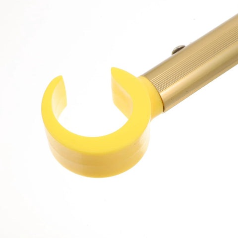 Close-up of yellow grip end of 0.4m Adjustable Window Catch Pole Tool for High Windows Ergonomic Tension Rod For Easy Opening And Closing
