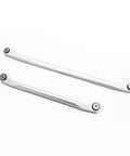 Front Steering Linkage Set Aluminum 7075 For Axial SCX6 One Sixth Scale CNC Machined Front Drag Links Silver Finish Compatible With All SCX6 Models For Precise Steering And Strong Off Road Performance, silver RC links