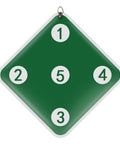 Five Bulls Eye Fencing Target For Training And Practice Pro Grade Rubber Shockproof Gear Green with numbered circles
