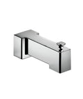 90 Degree Chrome Diverter Spout For Tubs Sleek 7.25 Inch Length 0.5 IPS Connection Mirror Like Finish Modern Minimalist Bath Accessory With Lifetime Warranty
