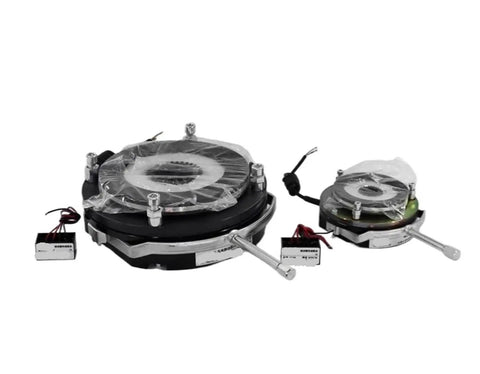 Heavy Duty Electromagnetic Brake Assembly Featuring Boss Level Dc Solenoid Release And Rock Solid Torque Management For Industrial Motors And Precision Automation Drive Trains - two sizes, detailed view.