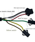 Thumb Throttle For Electric Bikes And Scooters With 7/8 Inch Handlebar, LED Display, wiring harness details