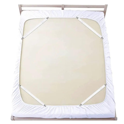 Adjustable Elastic Bed Sheet Straps Set Of 4 Non Slip Corner Fasteners For Crib To King Size Beds Keep Sheets In Place