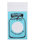 Set of 100 Cute Plastic Candy Bags With Clear Window and Bottle Pattern, 4 Color Options for Party Favors and Gifts, Blue Design