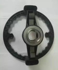 Heavy Duty No Sweat Round Quick Clamp Replacement For Wheel Balancing Machines top view with black plastic and metal components.