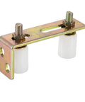 Slide Gate Guide Roller With L Post Bracket, Adjustable Dual Nylon Rollers For Sliding Gates, Galvanized Steel Construction