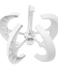 600W Vertical Axis Wind Turbine Kit With 12V System, Five Blade Generator, Permanent Magnet Controller, top view, white blades