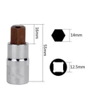 Sleek Nishiyuenyi Hex Bit Socket Set Drilled Allen Kit Impact Metric Heavy Duty Chrome Alloy Steel Zinc Bits Perfect For Tough Appliances And Real Grit And Durability, H14mm 16mm 12.5mm drive socket