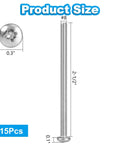 Diagram showing size and details of Fifteen Pack 8-32 Pan Head Machine Screws 2-1/2 Inch Stainless 304 Full Thread Phillips Drive.