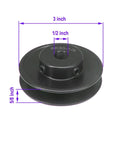 Beefy AK30 3.0 Inch OD Single Groove Web Sheave Cast Iron V Belt Pulley With 0.5 Inch Bore showing dimensions