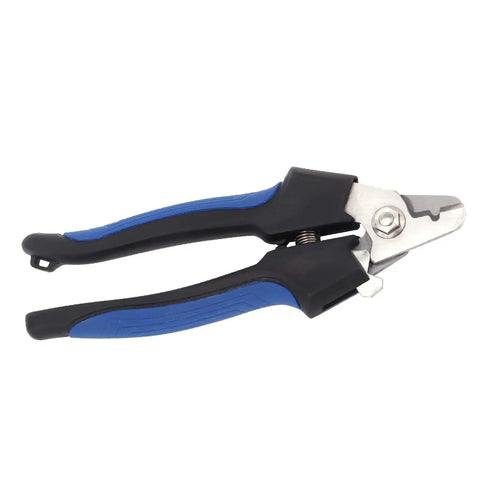 Pro Grade High Carbon Steel Thin Tube Pliers For Tight Space Repairs, ergonomic PVC handles, side view