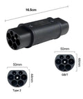 Heavy Duty EV Charger Adapter Type Two To GBT Connector For Chinese Electric Vehicles 32 Amp dimensions 16.5cm and 50mm.