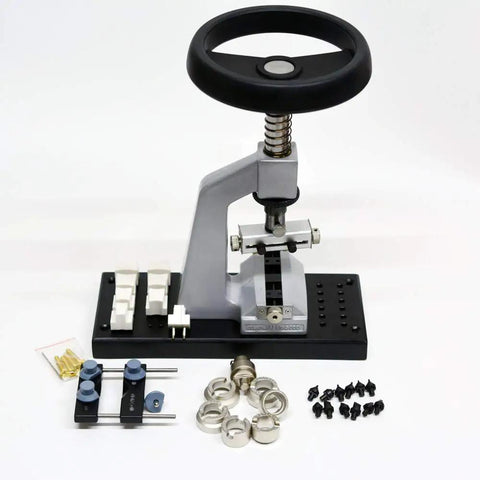 Watch Case Opener And Closer Tool Set Pro Grade For DIY Repair Includes All Parts And Black Holder Fits Most Watches Up To 42mm