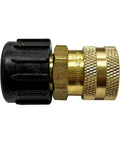 Simpson Cleaning 7200068 replacement QC socket, brass, female M22, gold for pressure washer pumps up to 4500 PSI