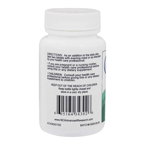 Back view of Calcium Aspartate Tablets 350 Mg Dietary Supplement for Daily Wellness Boost 100 Count label with directions.