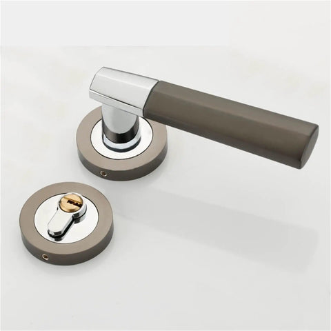 Quiet Door Lock Set For Bedroom Security Handle Lock Indoor Zinc Alloy Lockset with Keyed Entry shown horizontally