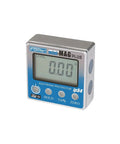Mini-Mag Plus Protractor With Bluetooth 360 Degree Digital Inclinometer Backlit Display Auto Off After Five Minutes Embedded Side And Bottom Magnets Inverted Readout Ultra Accurate Angle Measurement For Pros, front view