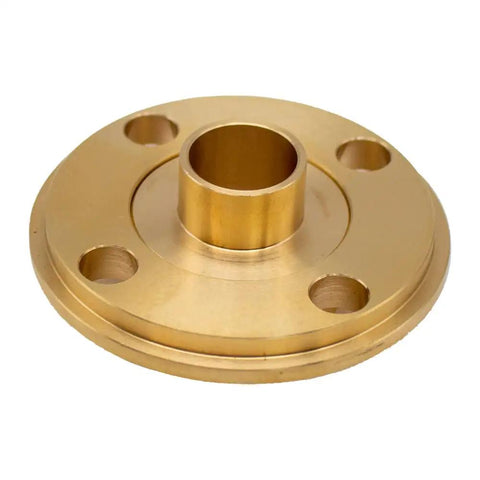 Premium 11 Pc Metric Router Guide Bushing Set Solid Brass Template Bushings, brass bushing with flange and mounting holes.