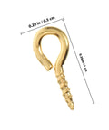 Single gold screw eye pin from the Colorful Mix Screw Eye Pins Kit Handy For Jewelry Making And DIY Crafts, 0.39 inches tall