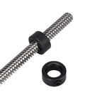 Heavy Duty Metal Lock Collar For 3-16mm Lead Screws And 3D Printer Z Axis Rods, Lead Screw Ring With Set Screw Locking For Linear Shafts On CNC Machines And Motion Systems, Rock Solid Wear Resistant Clamp For Secure Axial Positioning, black collar on lead screw