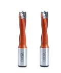 Precision Brad Point Boring Bits And Dowel Drill Bits 8mm X 57mm with carbide tips and left hand shank for woodworking.