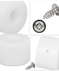 White auger motor bushing replacement for wood pellet grills with screws, fits Traeger Pit Boss Camp Chef Z Grills for reliable assembly.