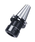 SK40 Collet Kit For CNC Milling Machines Featuring Er16 Er20 Er25 Er32 Er40 Sizes In Heavy Duty Stainless Steel shown from side angle.