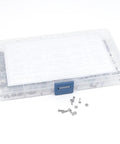 Slick 900 Piece M1 To M2 304 Stainless Steel Phillips Countersunk Flat Head Machine Screws And Metric Hex Nuts Assortment Kit in clear storage box