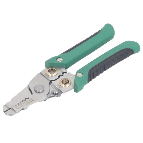 No Sweat Heavy Duty Spring Loaded Wire Stripper Multifunctional Terminal Crimping Tool With Rugged Stainless Steel Construction For Electricians