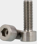 Pro Grade Titanium Socket Head Cap Screws Heavy Duty Rust Proof M12 X 120 Millimeter Fasteners showing hex face and threaded shaft.