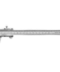 8 Inch Vernier Caliper Stainless Steel Precision Measuring Tool Dual Metric And Imperial Read Depth Inside Outside Step Measurements With 0.001 Inch And 0.02 Millimeter Accuracy Built Tough Laser Engraved Scale, side view
