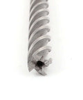 End mill close-up: 10 mm diameter, 135 mm length, HSS-AL, 4-flute, straight shank