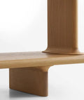Close-up of Retro Style Floor Standing Book Shelf With Open Multi Layer Shelves For Living Room Or Office, Wall Mount Option
