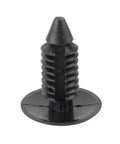 Badass Heavy Duty Auto Bumper Clips For Cars Trucks And Suv Road Ready 100 Piece Plastic Rivet Fasteners close-up view of black push pin fastener.