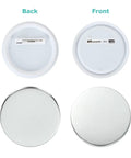 800 Piece Button Maker Supplies Kit For DIY Badge Makin Round 32mm 1.25 Inch Badges Includes Blank Pin Backs Metal Covers Clear Film And Blank Paper