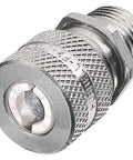 Heavy Duty Aluminum Cord Connectors That Grip Solid For No Fuss Wire Management One Half Inch Hub Fits.25 To.38 Inch Cables UL Rated Straight Male Form Two Fifty Piece Set Works Like A Charm close-up view of aluminum cord connector.