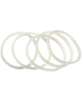 Durable Nylon 6X KT6808 Chain Dentate Strips for jewelry rotary tumbler polishing machines, 6-piece set