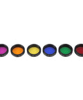 1.25 Inch Telescope Filter Set With Moon And Polarizing Filters, includes six colored eyepiece filters for enhancing lunar and planetary views