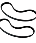 Upgraded WE12X27300 washer drive belt for GE clothes washers pack of 2, shown in black rubber material
