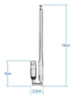 Wideband 20-1300MHz Police Scanner Antenna, 8-Section Telescopic 50 Ohm BNC Male Connector, silver and extendable to 19cm