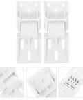 Heavy Duty Foldable Freezer Hinge Replacement Kit For Commercial And Home Freezers Four Piece White Plastic Hinge Set