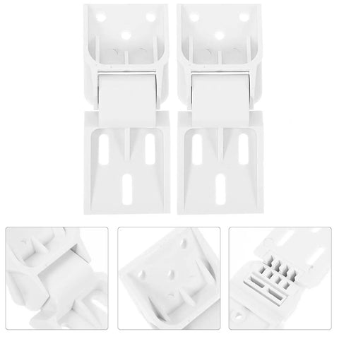 Heavy Duty Foldable Freezer Hinge Replacement Kit For Commercial And Home Freezers Four Piece White Plastic Hinge Set