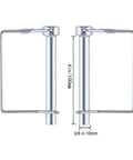 Eight Pack 3 Eighths Inch By 4 Inch Trailer Coupler Pins Heavy Duty Wire Lock Pins For Towing Hitch Secure PTO Shaft Locking Pin Fits Trailers RVs Boats Farm Equipment showing size dimensions.