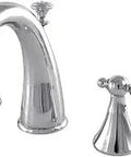 Widespread Bathroom Faucet 8 To 16 Inch Spread Deck Mounted Polished Chrome Solid Brass Drip Free Ceramic Disc 1.2 GPM Flow