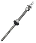 M10 Hanger Bolts For Solar Panels With EPDM Seal And Locking Nut A2 Stainless Steel Hex Drive SW7 Roof Mounting Gear For Photovoltaic Installations