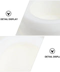 Close-up view of the 4 Pcs Silicone Bathtub Stopper White Flat Cover Universal Drain Plug showing its smooth inner surface.